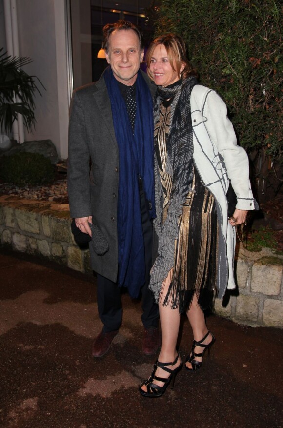 Charles Berling et Virginie Coupérie-Eiffel lors du Dîner de la mode au pavillon d'Armenonville à Paris le 24 janvier 2013