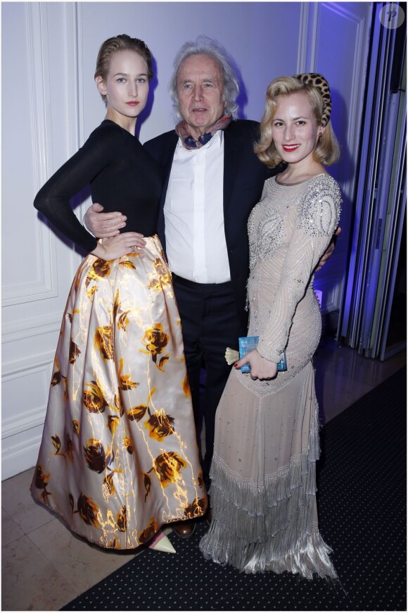 Leelee Sobieski et son père Jean lors du Dîner de la mode au pavillon d'Armenonville à Paris le 24 janvier 2013