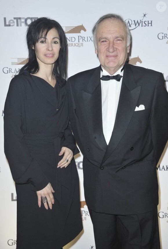 Marie-Claude Pietragalla et Dominique de Bellaigue lors du dîner de gala du 92e Prix d'Amérique, le 26 janvier 2013 au Grand Palais à Paris.