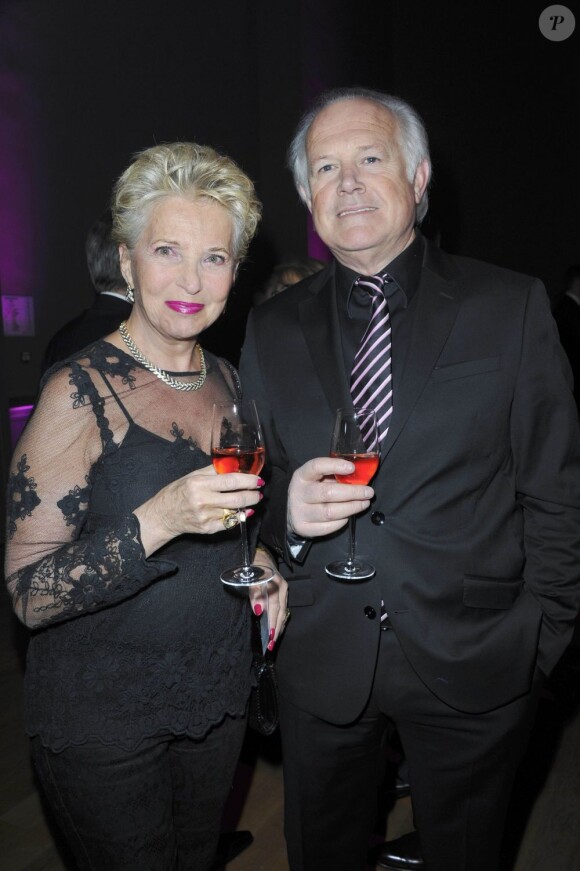 Pierrette Bres et son mari lors du dîner de gala du 92e Prix d'Amérique, le 26 janvier 2013 au Grand Palais à Paris.