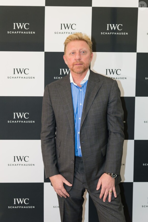 Boris Becker au stand IWC lors du 23e Salon International de la Haute Horlogerie Palexpo. Genève, le 22 janvier 2013.