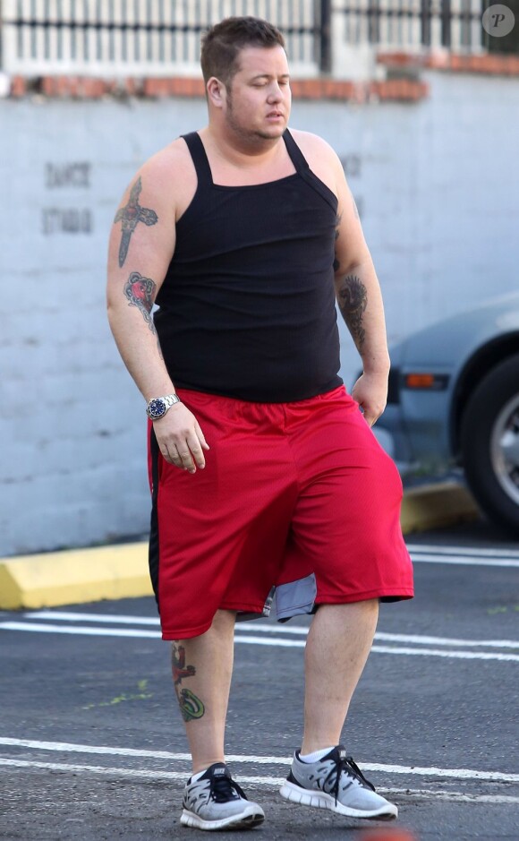 Chaz Bono, le fils de Cher, quitte un studio de danse à Beverly Hills, le 31 janvier 2013.