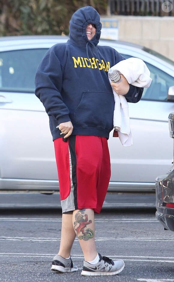 Chaz Bono quitte un studio de danse à Beverly Hills, le 31 janvier 2013.