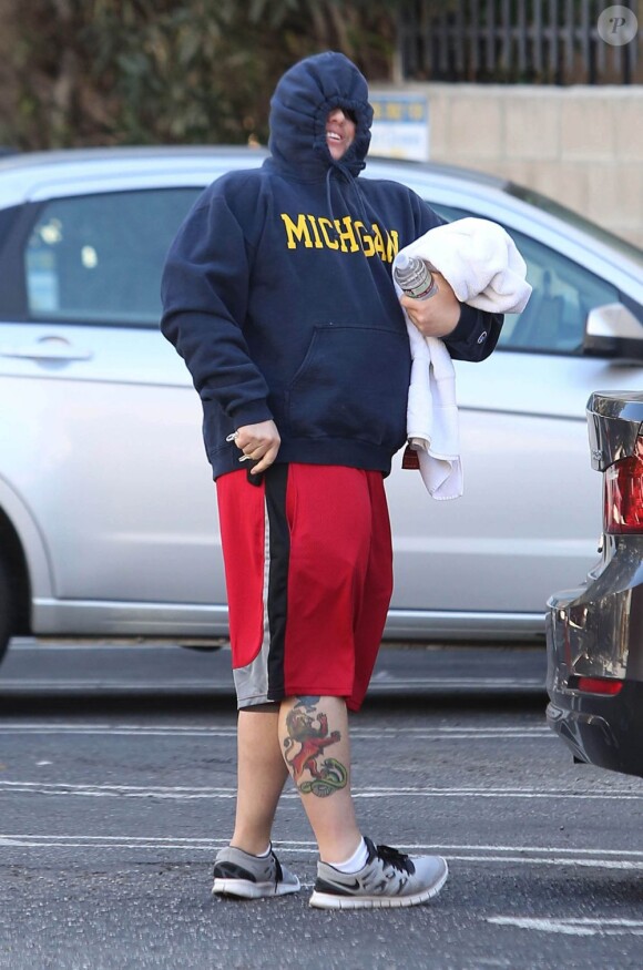 Chaz Bono quitte un studio de danse à Beverly Hills, le 31 janvier 2013.