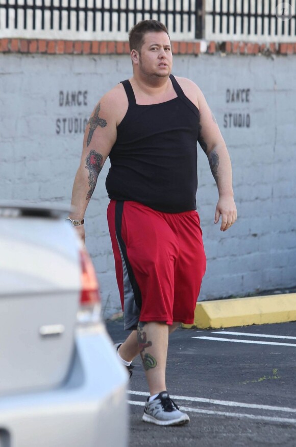 Chaz Bono quitte un studio de danse à Beverly Hills, le 31 janvier 2013.
