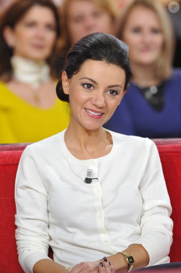 Marie-Julie Baup lors de l'enregistrement de l'émission Vivement dimanche sur France 2 diffusée le 10 février 2013