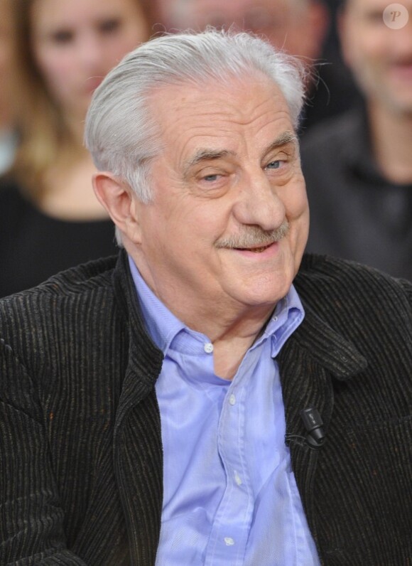 Michel Aumont lors de l'enregistrement de l'émission Vivement dimanche sur France 2 diffusée le 10 février 2013