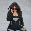 Kim Kardashian enceinte quitte le salon de coiffure Andy Lecompte à West Hollywood. Le 31 janvier 2013.