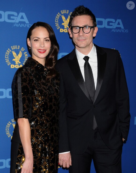Le couple Bérénice Bejo et Michel Hazanavicius lors des 65e Directors Guild of America Awards à Hollywood le 2 février 2013