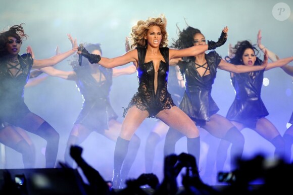 Beyoncé a fait le show à la mi-temps du Super Bowl XLVII, au Superdome de La Nouvelle-Orléans, le 3 février 2013.