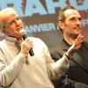 Le président du jury Christophe Lambert et un de ses membres Pitof ont récompensé Mamá lors du 20e festival international du film fantastique de Gérardmer. (Photo du 29 Janvier 2013)