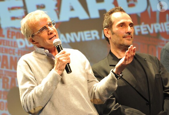 Le président du jury Christophe Lambert et un de ses membres Pitof ont récompensé Mamá lors du 20e festival international du film fantastique de Gérardmer. (Photo du 29 Janvier 2013)