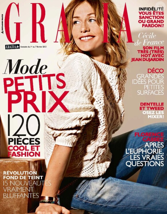 Cécile de France en couverture de Grazia.