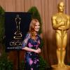 Jessica Chastain en fleur pour le déjeuner des nommés aux Oscars 2013 à Los Angeles, le 4 février 2013.