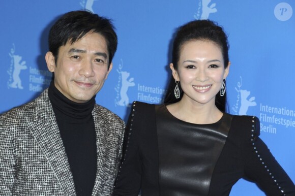 Tony Leung Chiu Wa et l'actrice chinoise Ziyi Zhang au photocall pour le film d'ouverture The Grandmaster à Berlin, le 7 février 2013.