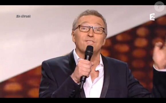 Laurent Ruquier présente la cérémonie des Victoires de la Musique, sur France 2 le 8 février 2013.