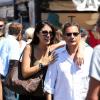 Exclu : Eric Besson et son épouse Yasmine à Saint-Tropez, le 17 août 2012.
