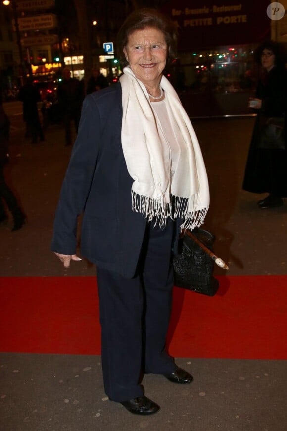 Monique Pelletier à la 3e édition des Trophées de l'accessibilité au Théâtre de la porte Saint-Martin à Paris, le 11 février 2013.