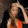 Rihanna quitte le Blok au soir de la Saint-Valentin. Los Angeles, le 14 février 2013.