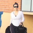 Kim Kardashian est assidue et sort de sa salle de gym à Los Angeles le 15 février 2013