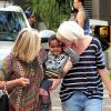 Charlize Theron et son fils Jackson lors d'une sortie à Beverly Hills pour faire quelques emplètes en compagnie de Gerda, grand-mère comblée et heureuse 16 février 2013
