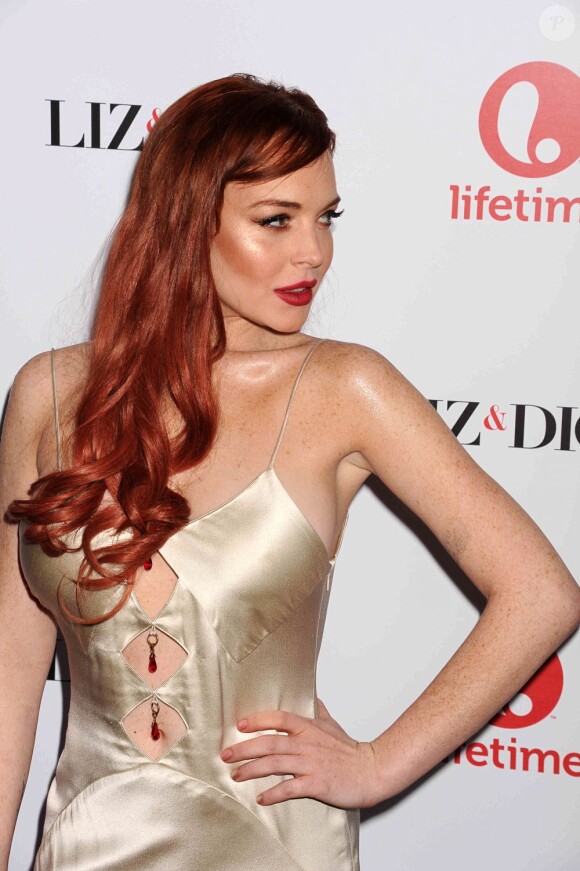 Lindsay Lohan lors de la projection de Liz and Dick au Beverly Hills Hotel le 20 novembre 2012.