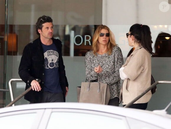 L'acteur Patrick Dempsey et sa femme Jillian font du shopping à West Hollywood, le 19 février 2013.