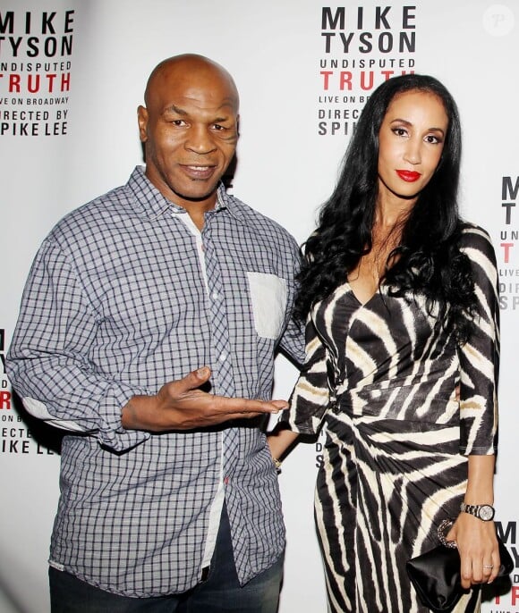 Mike Tyson et sa femme Lahika "Kiki" Tyson au Longacre Theatre de New York le 2 août 2012
