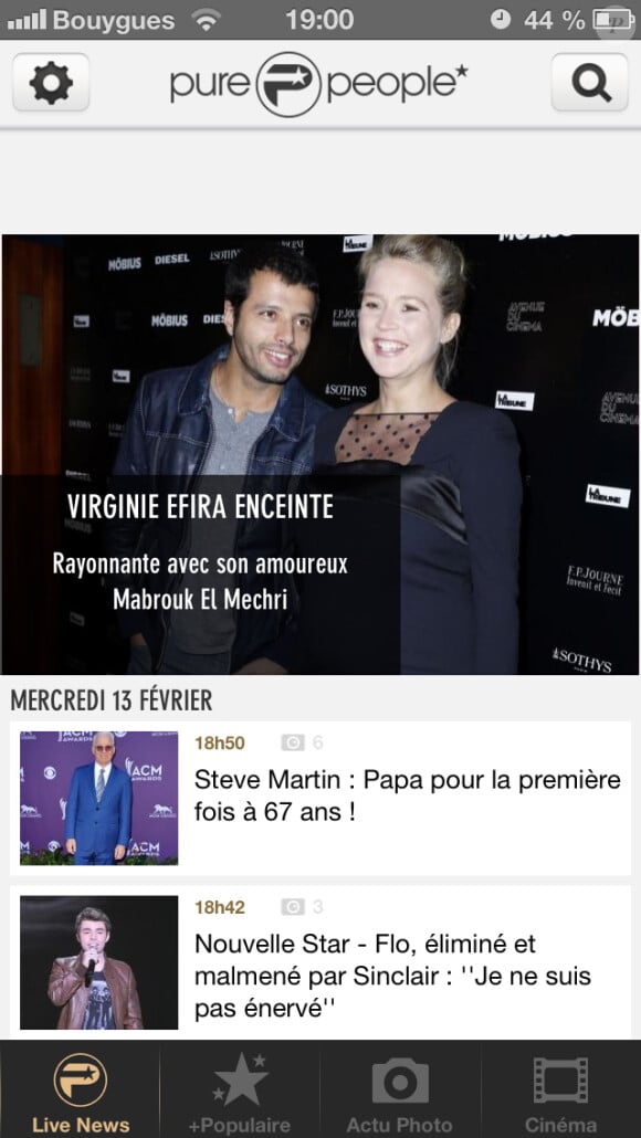 La nouvelle application iPhone Purepeople.com a été mise en ligne le 19 février 2013. Ergonomie améliorée et rapidité de chargement des contenus sont au coeur de cette nouvelle version, plus pratique et plus interactive.