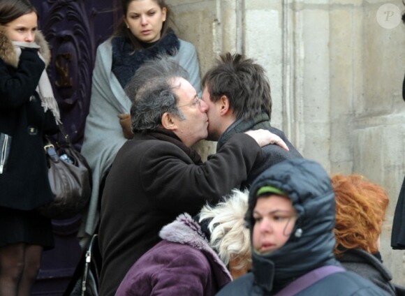 Daniel Russo aux obsèques de Christian Azzopardi à Paris, le 22 février 2013.