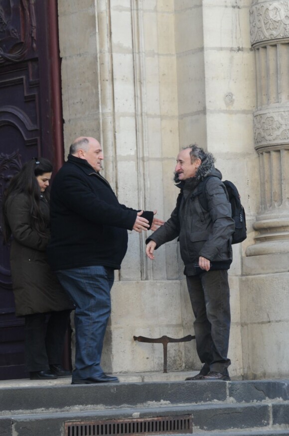 Michel Cremades aux obsèques de Christian Azzopardi à Paris, le 22 février 2013.