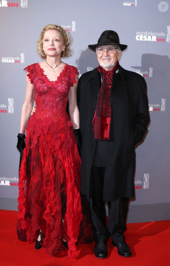 Caroline Sihol et Jean-Louis Livi lors de la cérémonie des César le 22 février 2013 à Paris