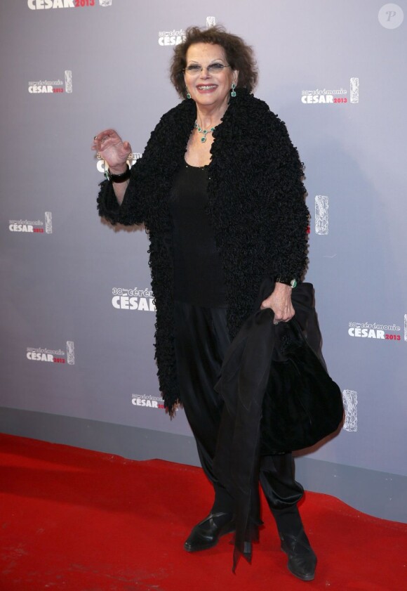 Claudia Cardinale lors de la cérémonie des César le 22 février 2013 à Paris
