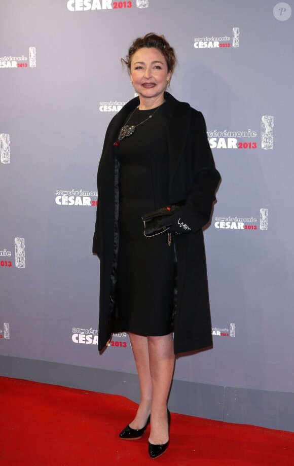 Catherine Frot lors de la cérémonie des César le 22 février 2013 à Paris