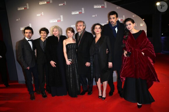 L'équipe du film Camille redouble lors de la cérémonie des César le 22 février 2013 à Paris