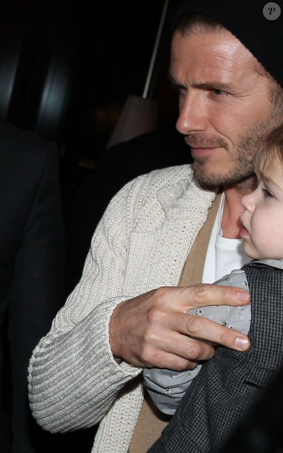 David et Victoria Beckham fêtaient le 20 février 2013 au Royal Monceau, à Paris, le 8e anniversaire de leur fils Cruz, en famille.