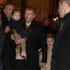 La famille Beckham à la Gare du Nord, à Paris, le 18 février 2013