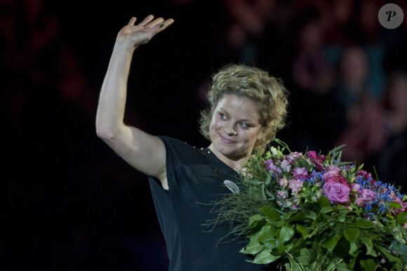 Kim Clijsters fait ses adieux au monde du tennis lors d'une soirée de gala à Anvers le 12 décembre 2012