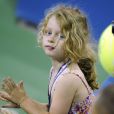 Jada lors d'un match de sa maman Kim Clijsters au USTA Billie Jean King National Tennis Center lors de l'US Open de New York City le 1er septembre 2012