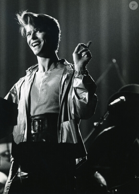 David Bowie en concert à Bruxelles en 1981.
