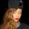 Rihanna, ultrasexy dans son pull Brian Lichtenberg et ses souliers Saint Laurent, arrive au Supperclub pour une soirée animée par Diddy. Los Angeles, le 26 février 2013.