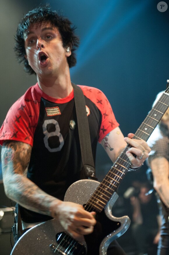 Billie Joe Armstrong avec Green Day à Londres le 23 août 2013.