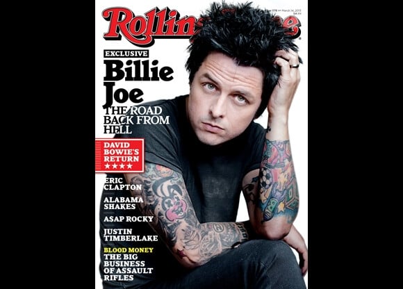 La couverture de Rolling Stones de mars 2013 avec Billie Joe Armstrong de Green Day.