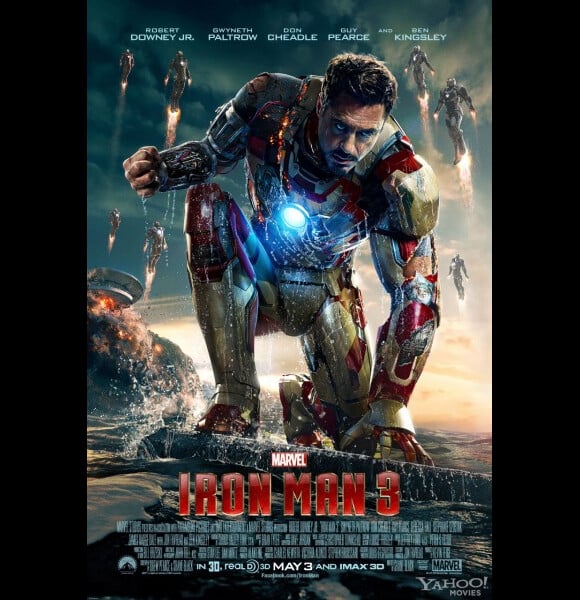 Affiche finale officielle d'Iron Man 3 avec Robert Downey Jr.