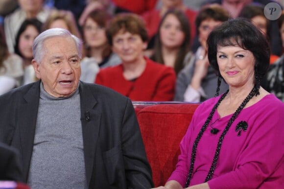 Michel Galabru, Anny Duperey - Enregistrement de l'émission Vivement Dimanche à Paris, le 27 février 2013 et qui sera diffusée le 3 Mars.