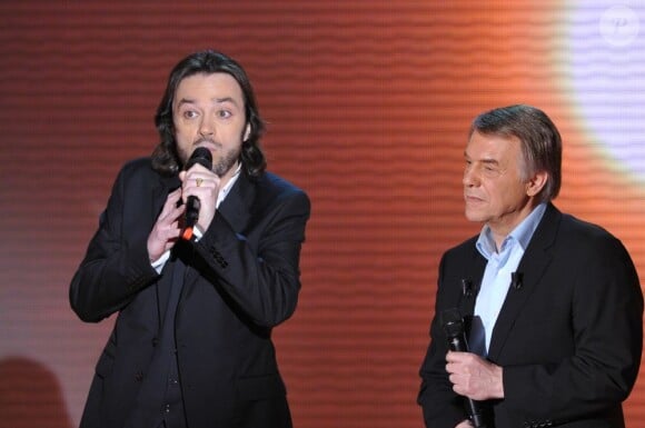 Stanislas, Salvatore Adamo - Enregistrement de l'émission Vivement Dimanche à Paris, le 27 février 2013 et qui sera diffusée le 3 Mars.