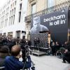 David Beckham a rencontré ses fans sur les Champs Elysées devant le magasin Adidas à Paris le 28 fevrier 2013