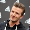 David Beckham a rencontré ses fans sur les Champs Elysées devant le magasin Adidas à Paris le 28 fevrier 2013