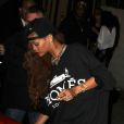Rihanna lors d'une soirée avec Chris Brown à Hollywood, le 26 février 2013.