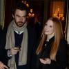 Jessica Chastain et Gian Luca Passi complices à la sortie de leur hôtel parisien, pour se diriger vers le défilé Givenchy à la Halle Freyssinet, Paris, le 3 mars 2013.